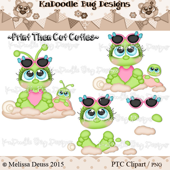PTC Cutie KaToodles - Seashell Crickets - Click Image to Close