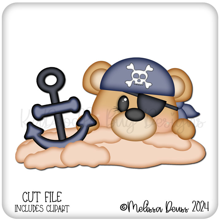 Anchor Pirate Bear Peeker - Click Image to Close