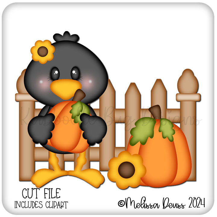 Autumn Fence Crow - Click Image to Close