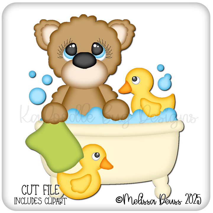 Bathtub Bear Peeker - Click Image to Close