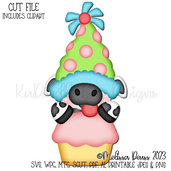 Gnomie Friends - Birthday Cupcake Bentley Peeker - Click Image to Close