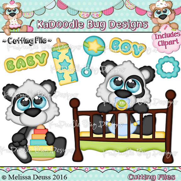 Cutie KaToodles - Baby Boy Panda - Click Image to Close