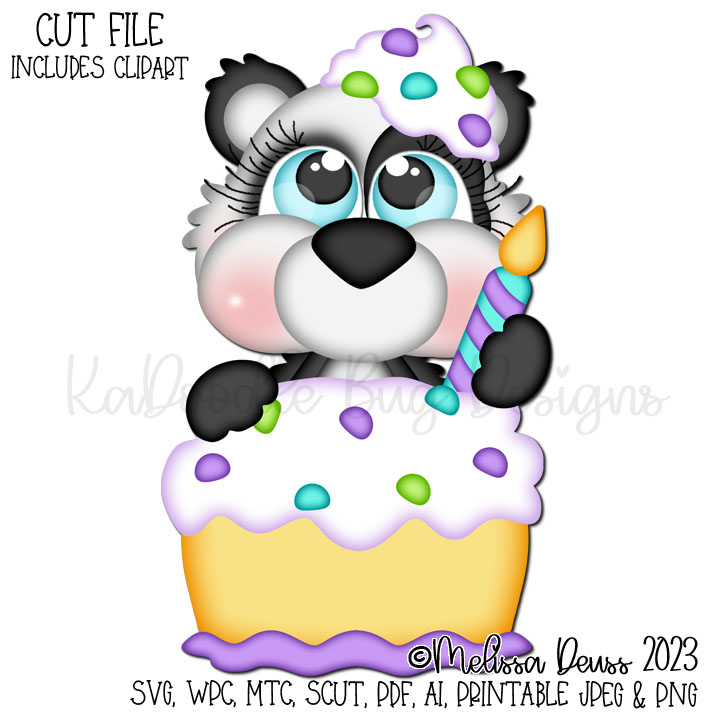 Cutie KaToodles - Birthday Cake Panda Bear - Click Image to Close
