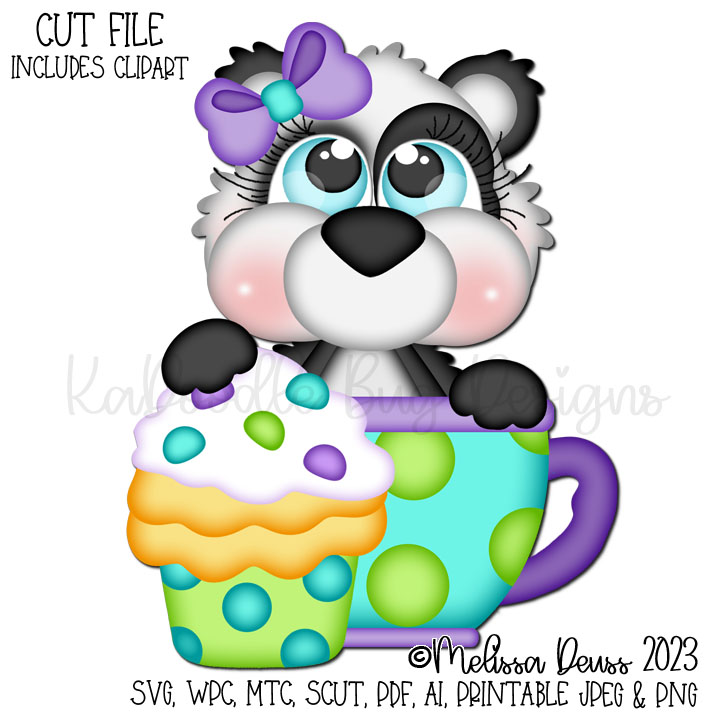 Cutie KaToodles - Birthday Teacup Panda - Click Image to Close