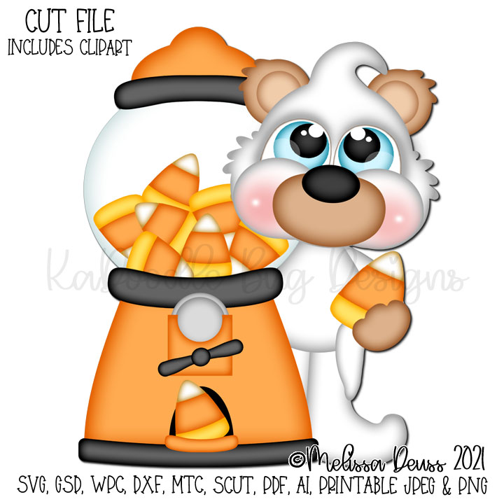 Cutie KaToodles - Candy Corn Machine Bear - Click Image to Close