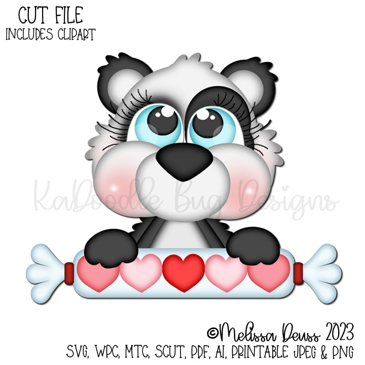 Cutie KaToodles - Candy Hearts Panda Peeker