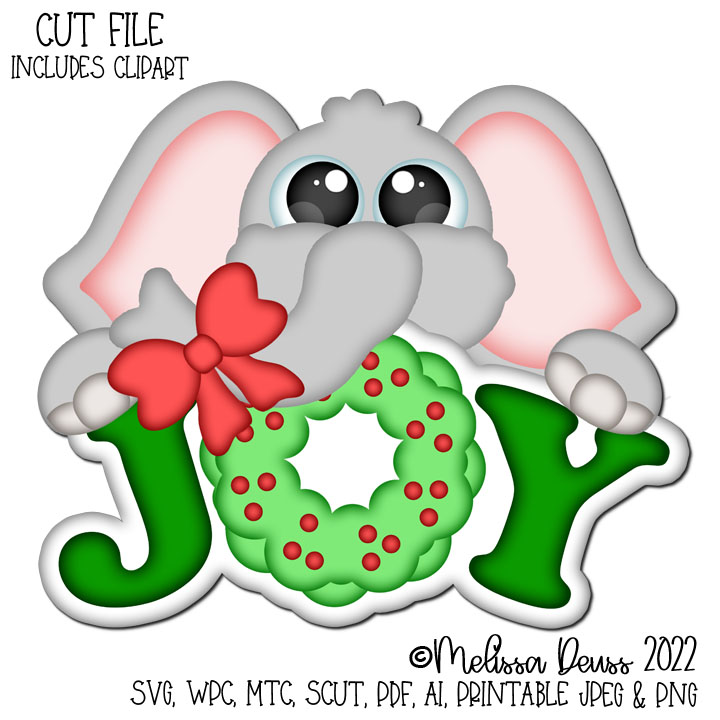 Cutie KaToodles - Chrismas Joy Elephant - Click Image to Close