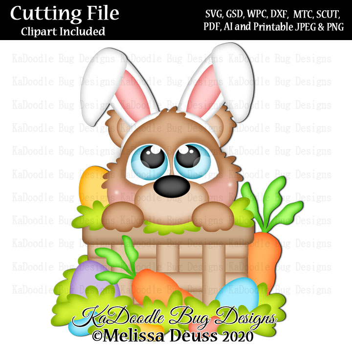 Cutie KaToodles - Easter Basket Peeker Bear - Click Image to Close