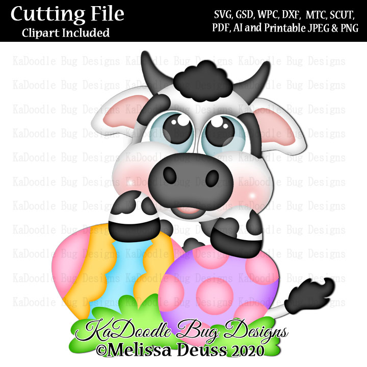 Cutie KaToodles - Easter Egg Cow - Click Image to Close