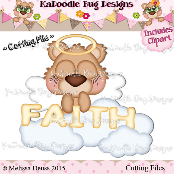 Cutie KaToodles - Faith Angel Bear