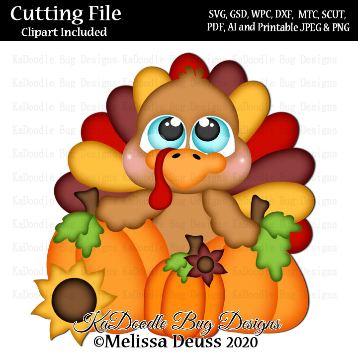 Cutie KaToodles - Fall Pumpkins Turkey - Click Image to Close