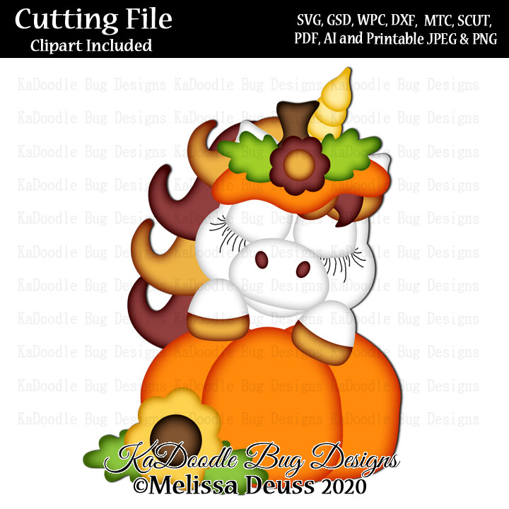 Cutie KaToodles - Fall Pumpkin Unicorn