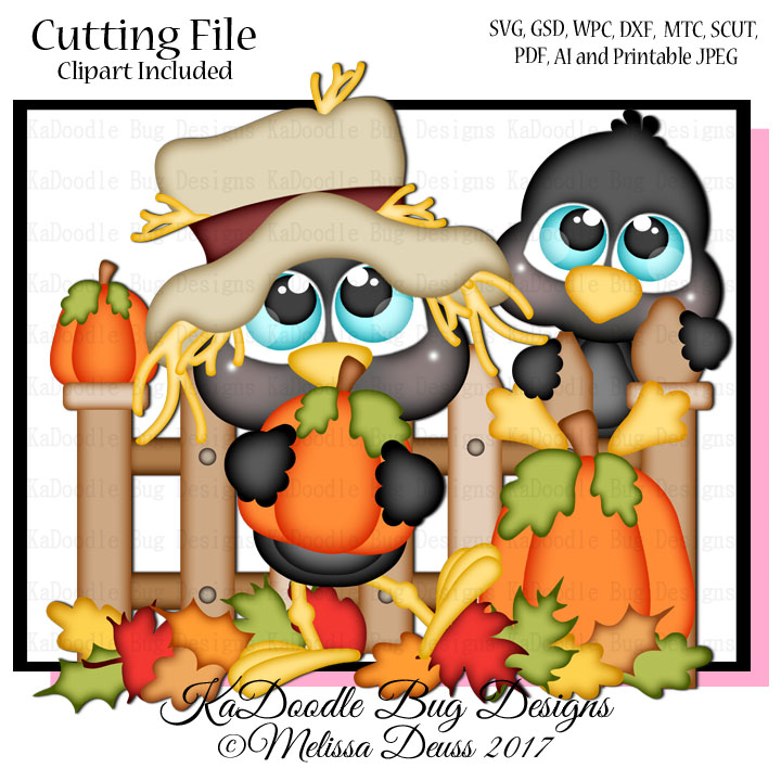 Cutie KaToodles - Fall Season Crows - Click Image to Close