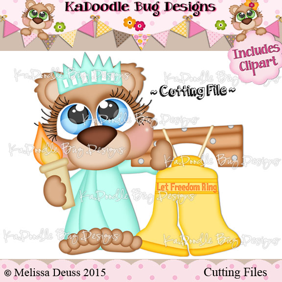 Cutie KaToodles - Freedom Ring Bear