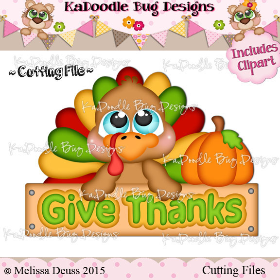 Cutie KaToodles - Give Thanks Turkey - Click Image to Close