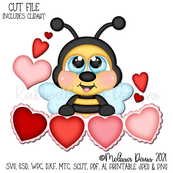Cutie KaToodles - Heart Banner Bee