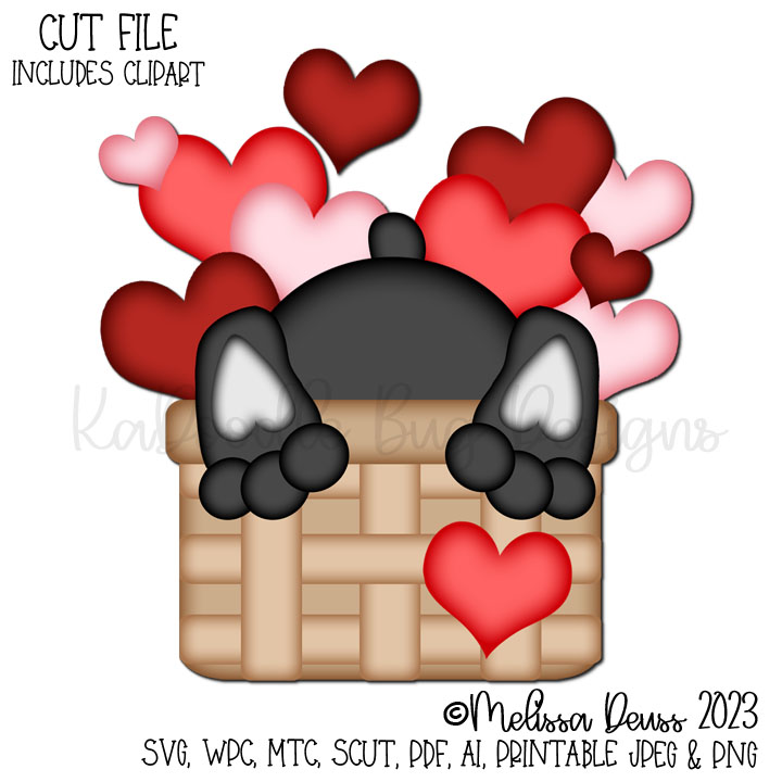Cutie KaToodles - Heart Basket Bottom Panda