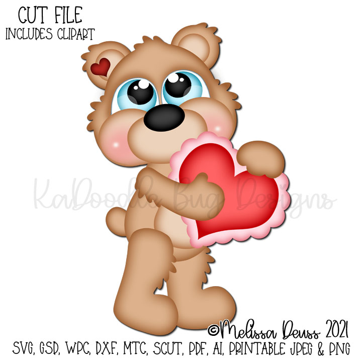 Cutie KaToodles - Holding Heart Valentine - Click Image to Close