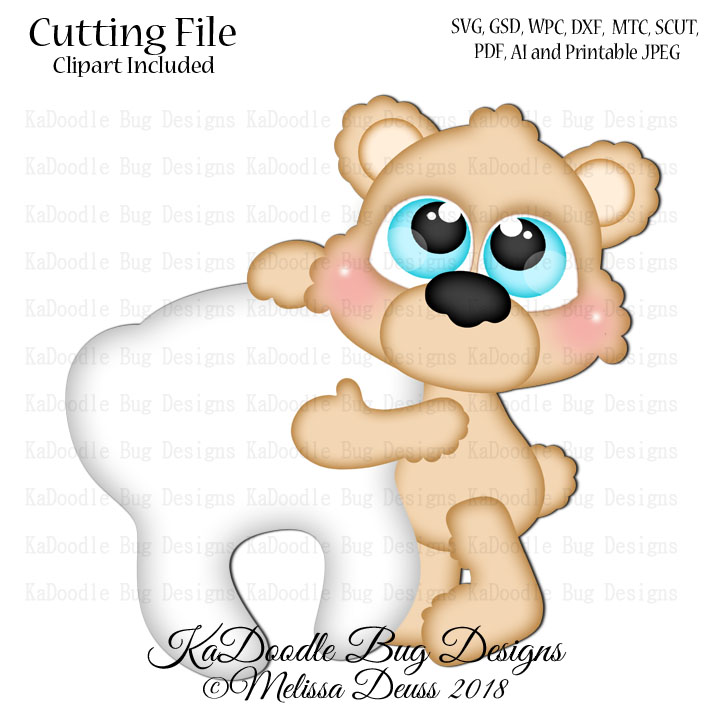 Cutie KaToodles - Holding Tooth Bear