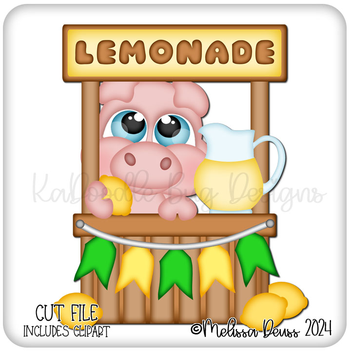 Cutie KaToodles - Lemonade Stand Pig - Click Image to Close
