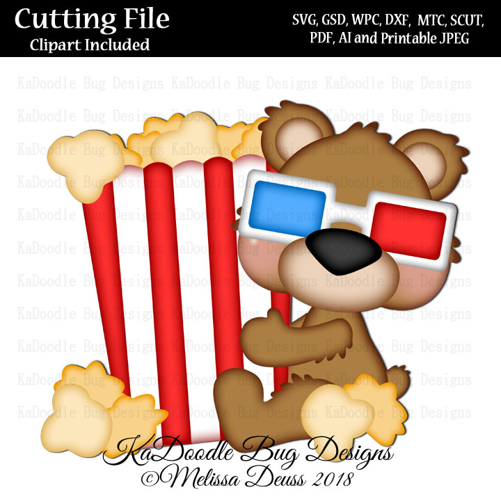 Cutie KaToodles - Movie Popcorn Bear