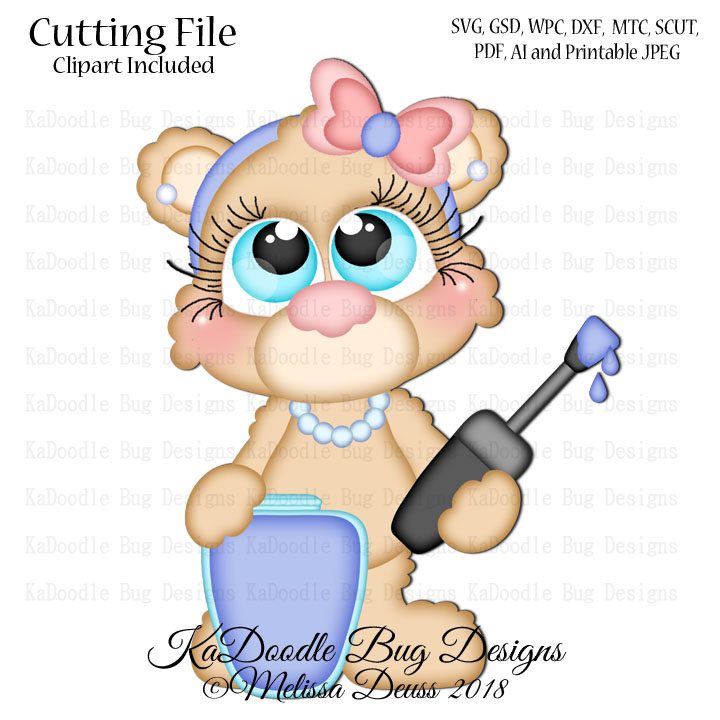 Cutie KaToodles - Nail Polish Bear - Click Image to Close
