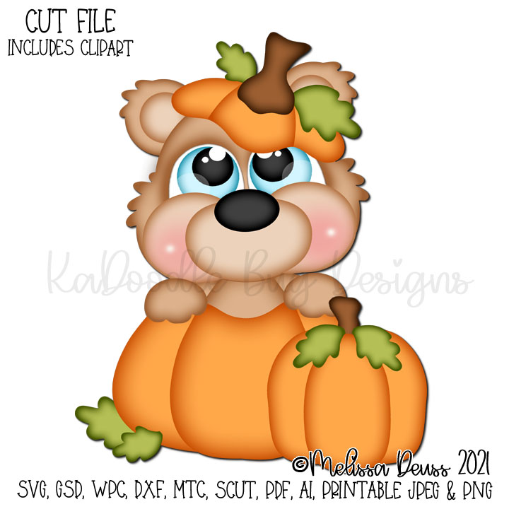 Cutie KaToodles - Pumpkin Bear - Click Image to Close