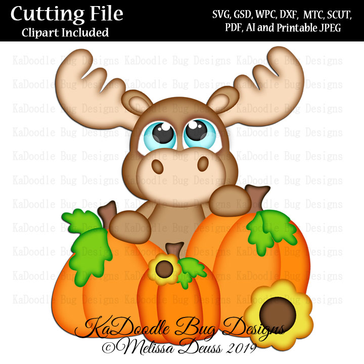 Cutie KaToodles - Pumpkin Peeker Moose