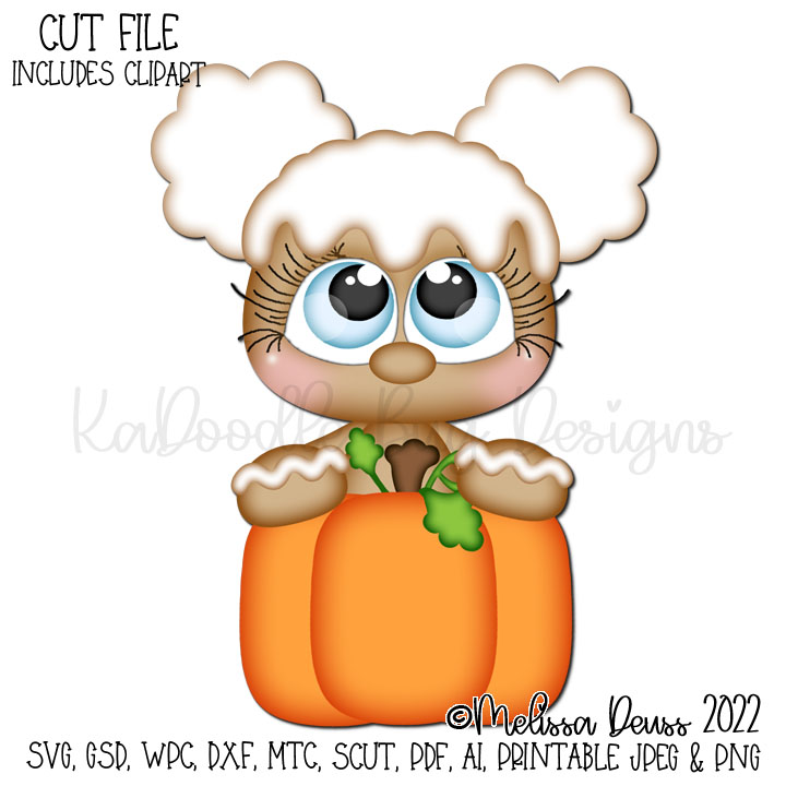 Cutie KaToodles - Pumpkin Peeking Ginger