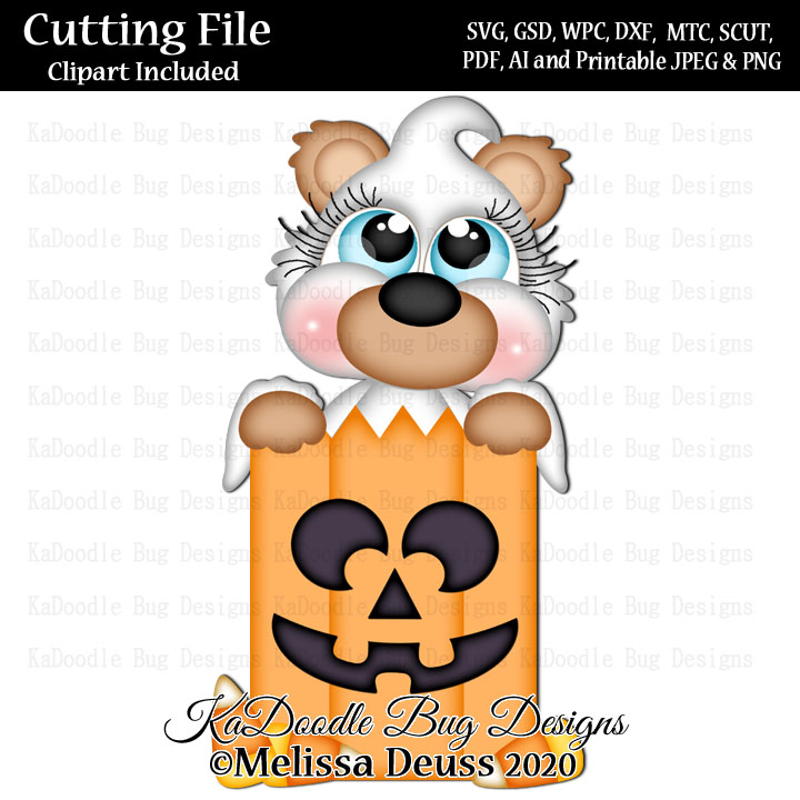 Cutie KaToodles - Pumpkin Treat Bag Bear - Click Image to Close