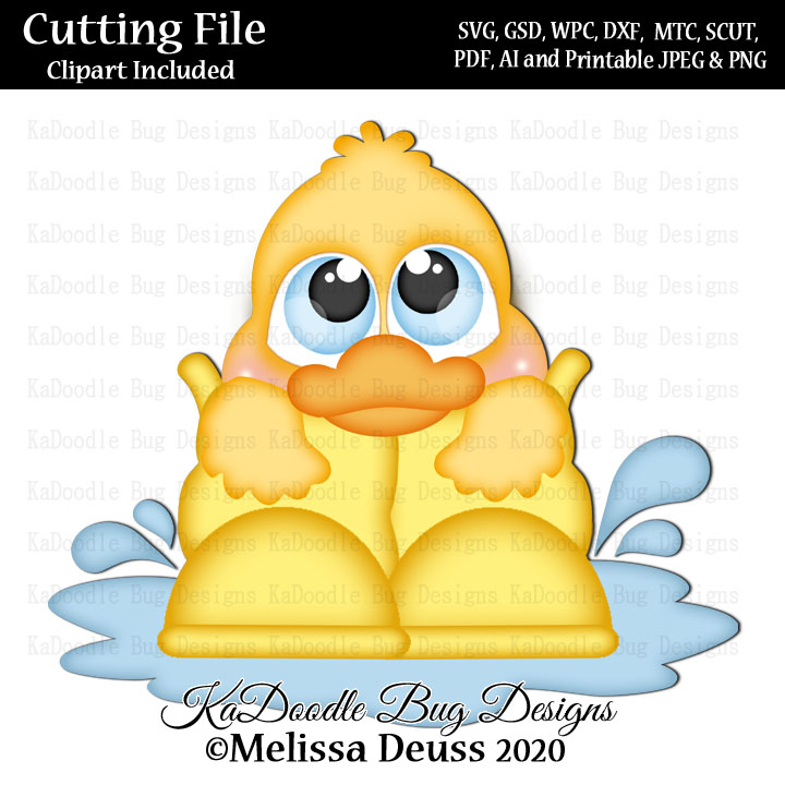 Cutie KaToodles - Rain Boot Duck Peeker - Click Image to Close