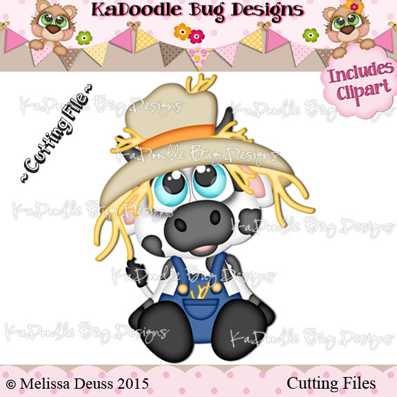 Cutie KaToodles - Scarecrow Cow - Click Image to Close