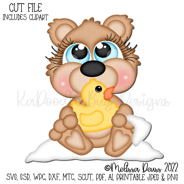 Cutie KaToodles - Sitting Bathtime Bear