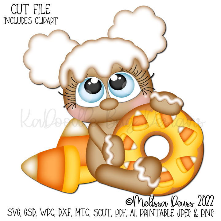Cutie KaToodles - Sitting Candy Corn Donut Ginger