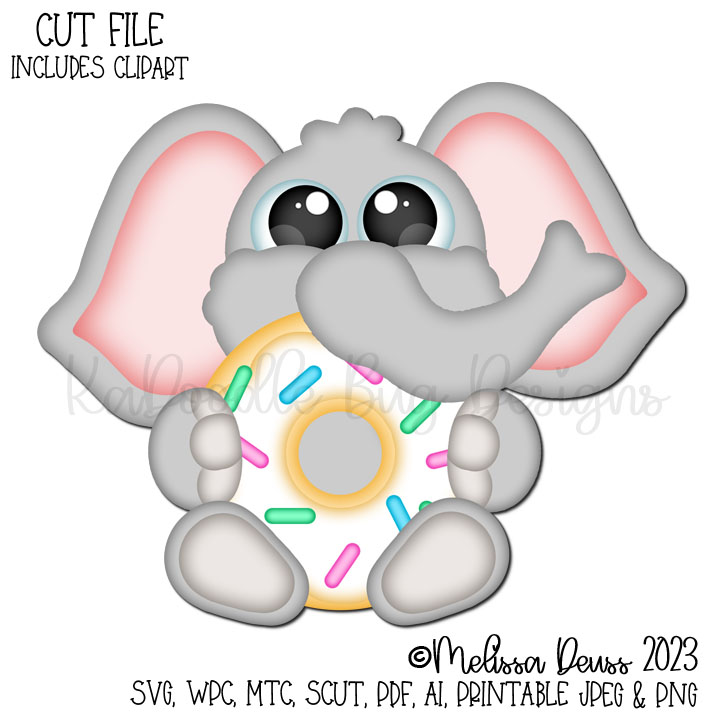 Cutie KaToodles - Sitting Donut Elephant