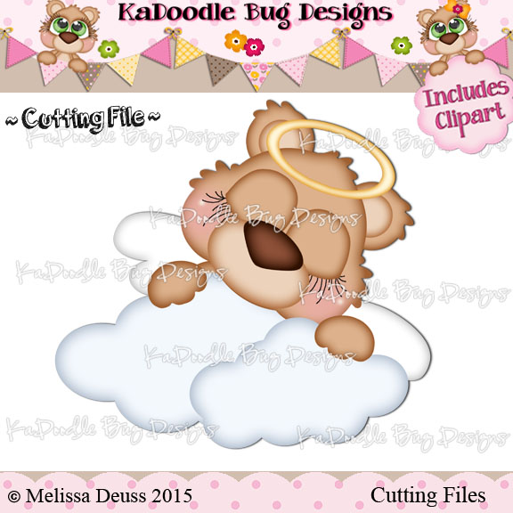 Cutie KaToodles - Sleeping Angel Bear