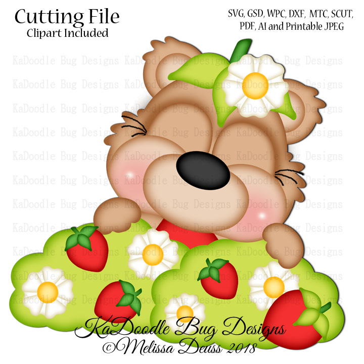 Cutie KaToodles - Sleeping Strawberry Bear