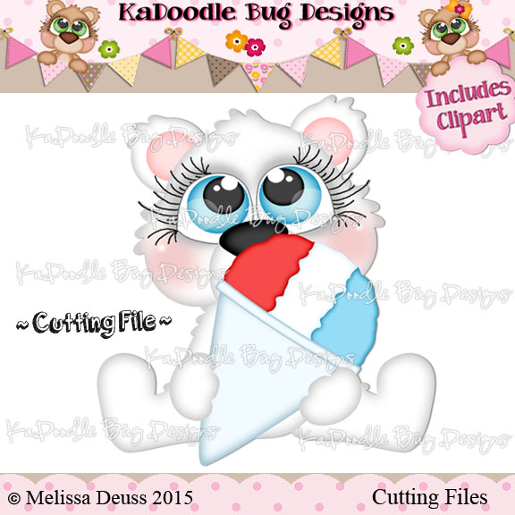Cutie KaToodles - Snow Cone Polar Bear - Click Image to Close