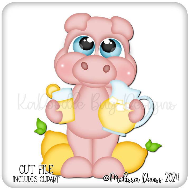 Cutie KaToodles - Standing Lemonade Pig - Click Image to Close