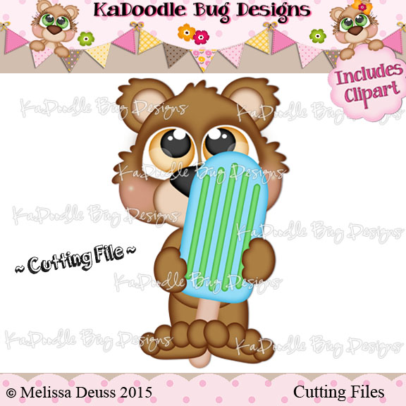 Cutie KaToodles - Standing Popsicle Bear - Click Image to Close