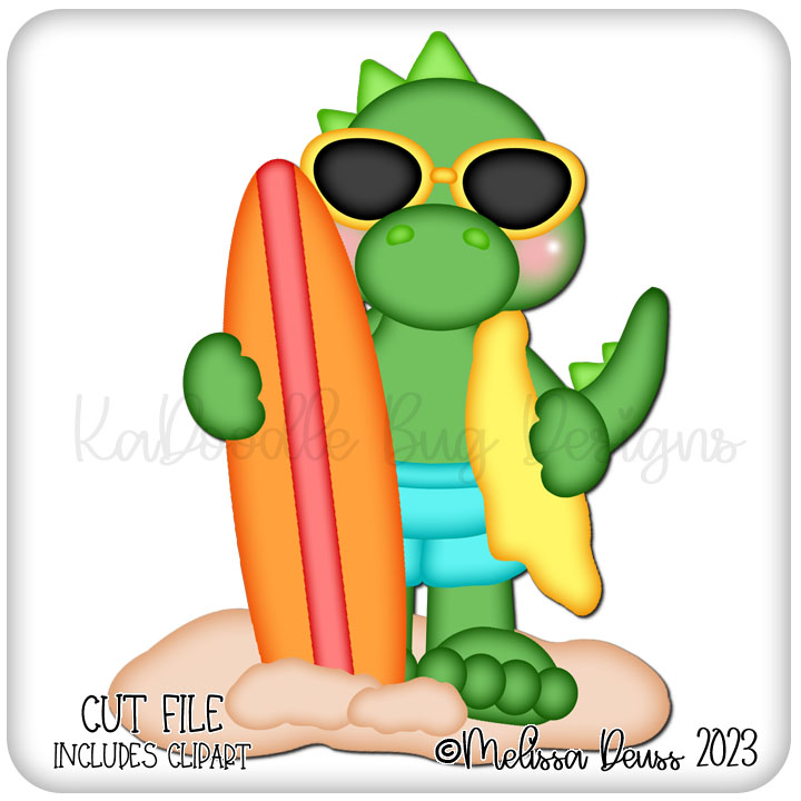 Cutie KaToodles - Surfing Dino