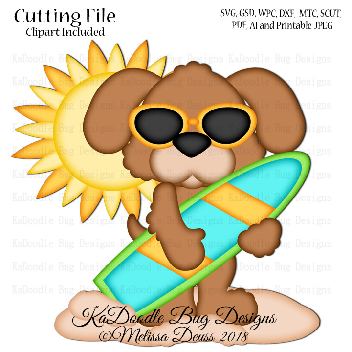 Cutie KaToodles - Surfing Puppy