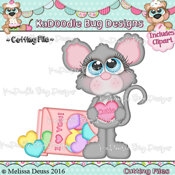 Cutie KaToodles - Sweetheart Fuzzy Mouse