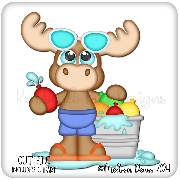 Cutie KaToodles - Water Balloon Moose - Click Image to Close