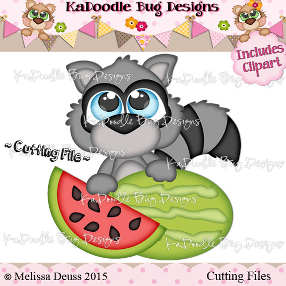 Cutie KaToodles - Watermelon Raccoon