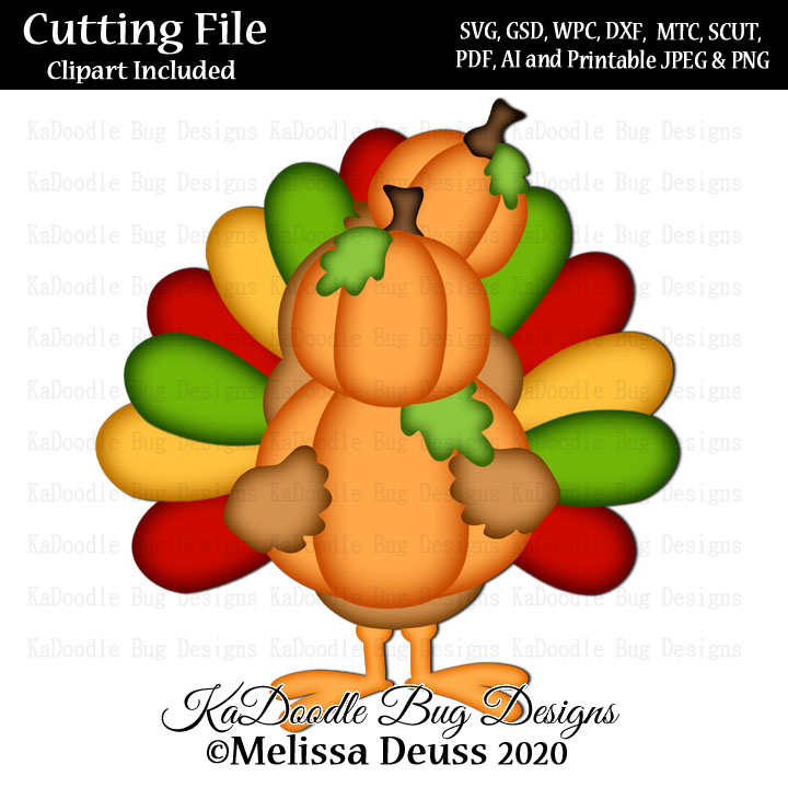 Cutie KaToodles - Wobbling Pumpkin Turkey - Click Image to Close