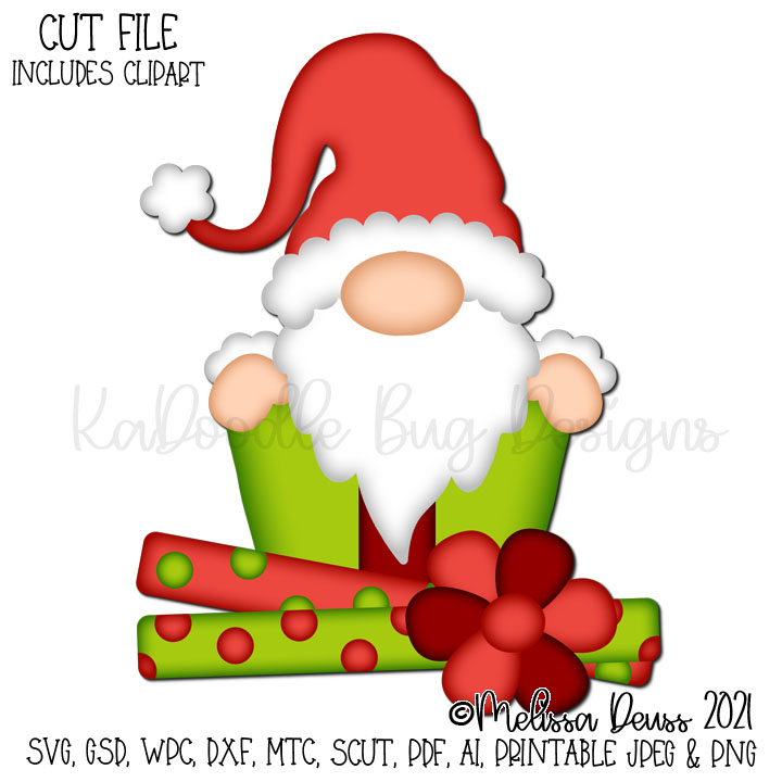 Christmas Present Boy Gnome - Click Image to Close