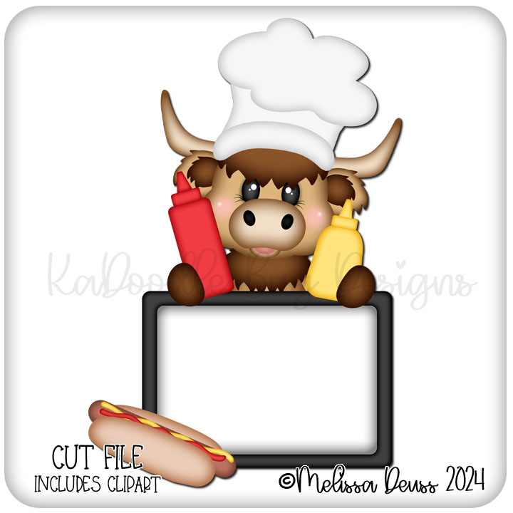 Cookout Highland Cow Notecard