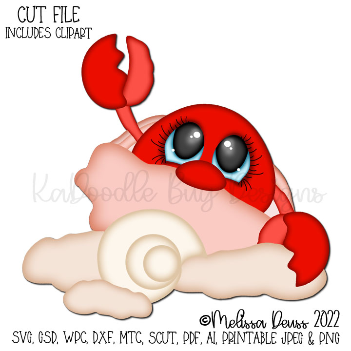 Cutesy Seashell Crab