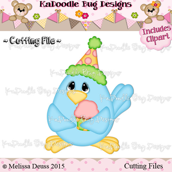Eggie Buddies - Birthday Bluebird - Click Image to Close